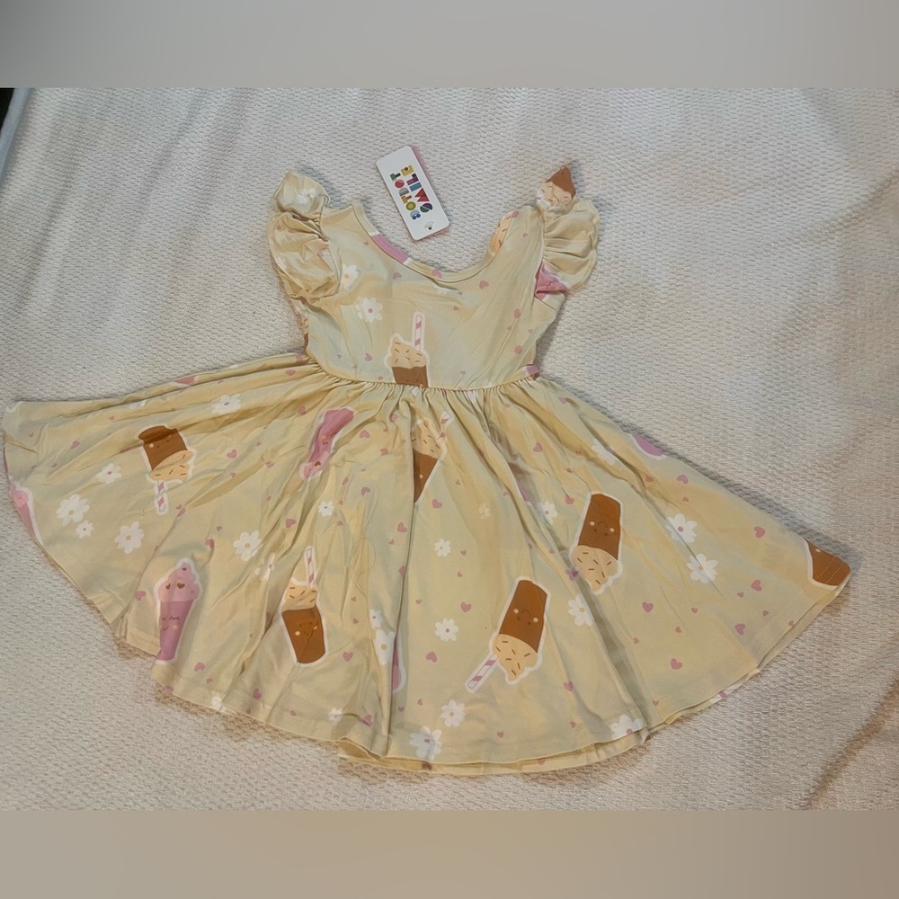 New Dot dot smile Sippin Sweet Empire Dress 2T